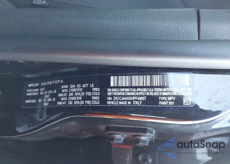 2017 Jeep Renegade Sport Fwd from USA, damaged, VIN ZACCJAAHXHPF49957